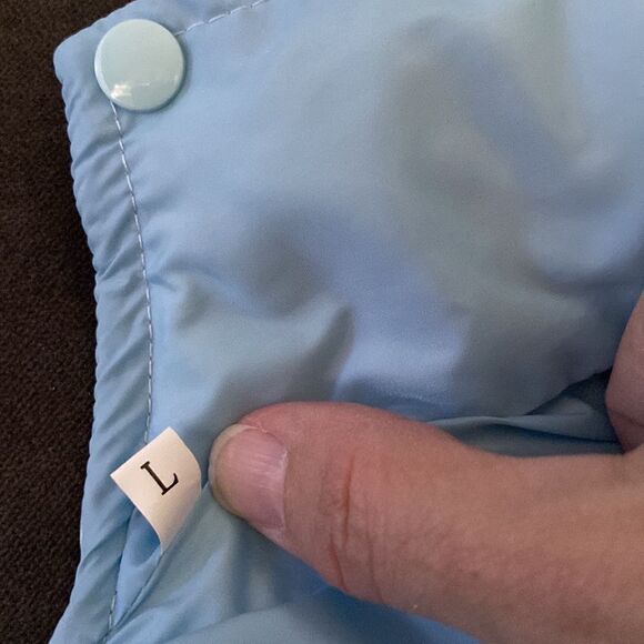 Dog Coat Puffer Jacket Blue with Cute Pom on Hood Size L NEW - Picture 5 of 10